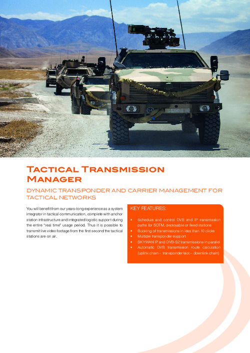 Monitor & Control System - Tactical Transmission Manager