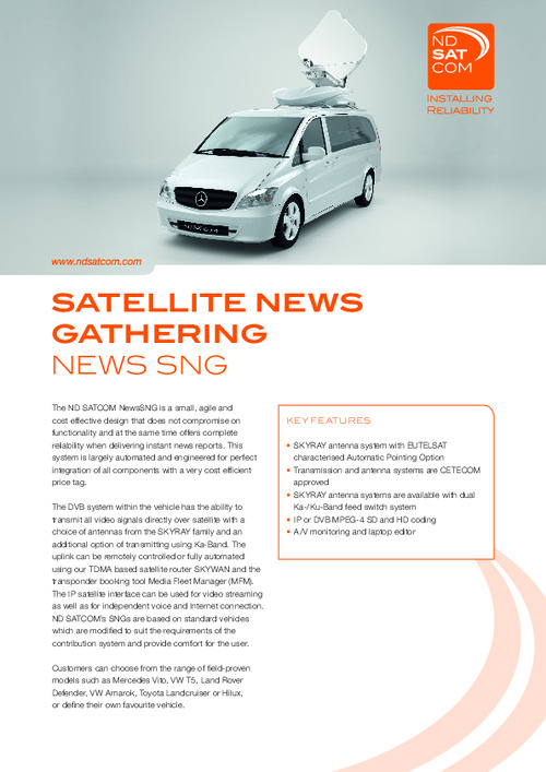 News SNG - Datasheet